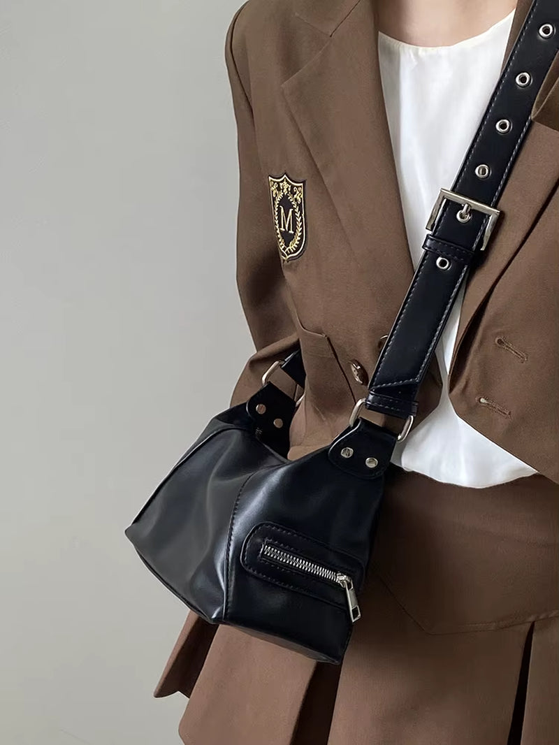 Vintage Y2K PU Leather Underarm Shoulder Bag