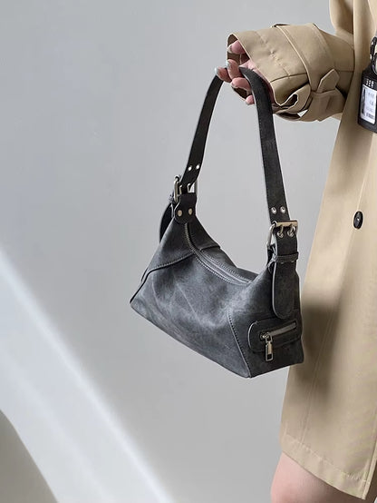 Vintage Y2K PU Leather Underarm Shoulder Bag