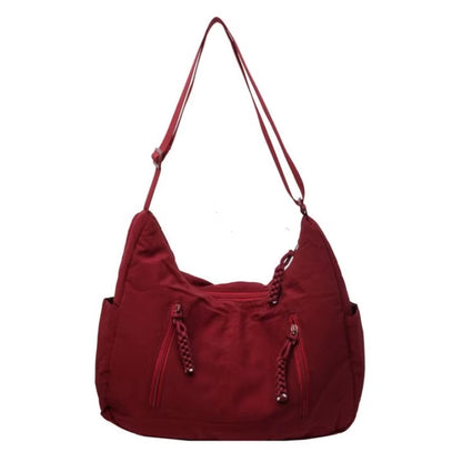 Y2K soft cloth women’s shoulder bag – casual, roomy, solid color.”
