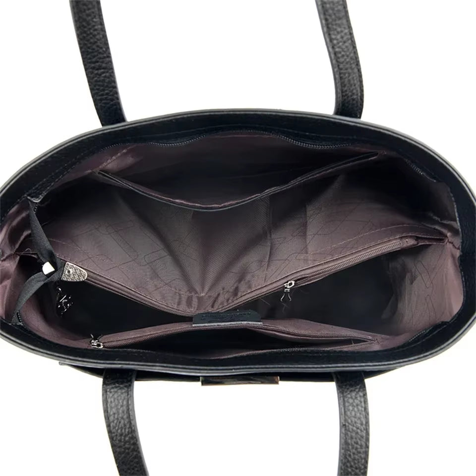 Genuine Soft PU Leather Large Women’s Tote & Shoulder Bag