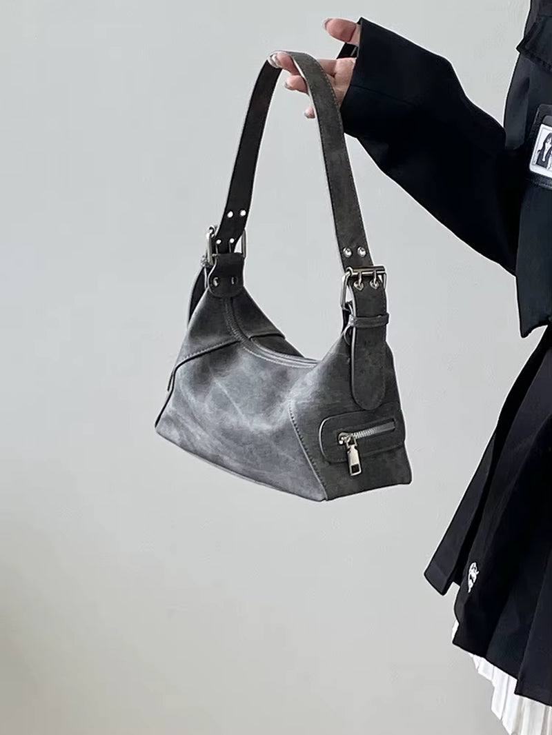 Vintage Y2K PU Leather Underarm Shoulder Bag