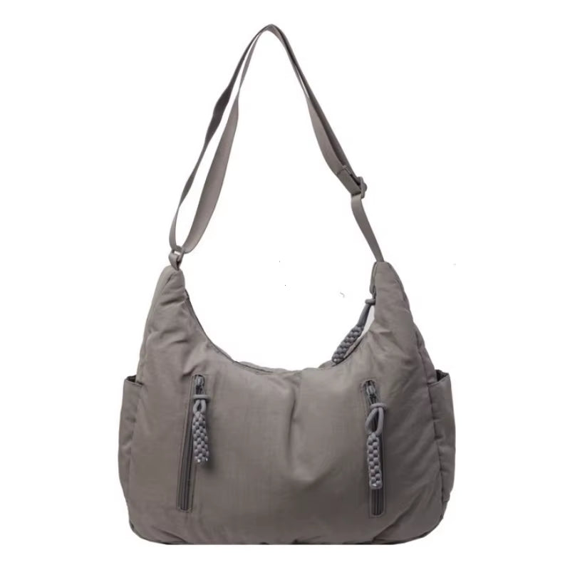 Y2K soft cloth women’s shoulder bag – casual, roomy, solid color.”