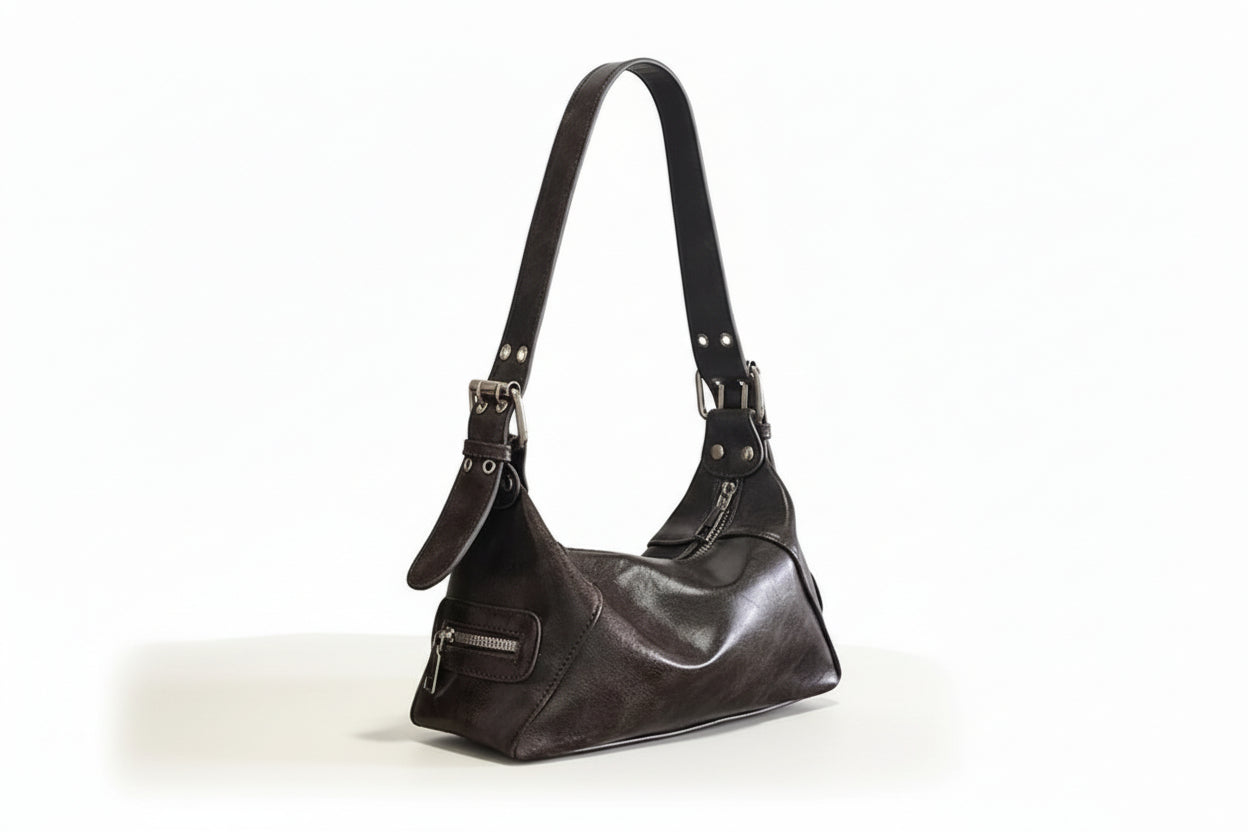 Vintage Y2K PU Leather Underarm Shoulder Bag