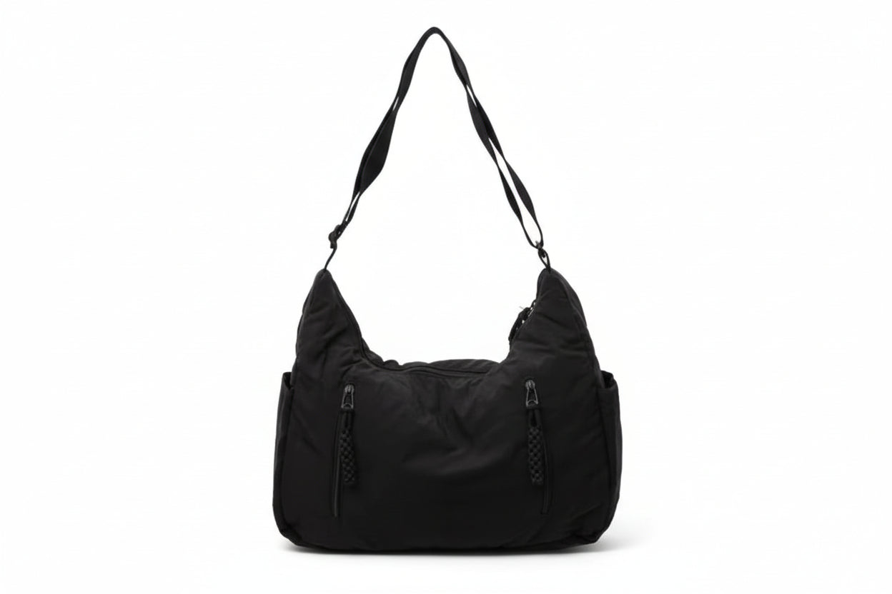 Y2K soft cloth women’s shoulder bag – casual, roomy, solid color.”