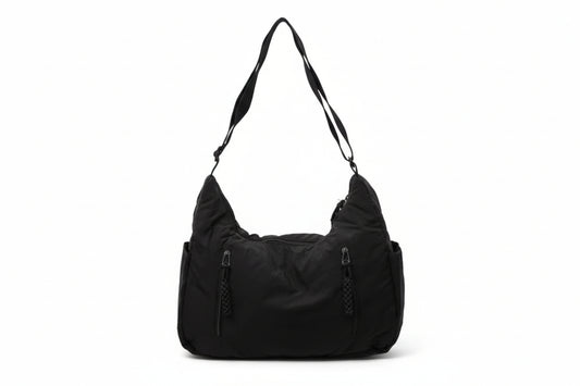 Y2K soft cloth women’s shoulder bag – casual, roomy, solid color.”